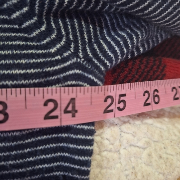 JCP Men's Navy Striped Cashmere Blend Sweater In A Size Large. EUC. - Picture 3 of 7